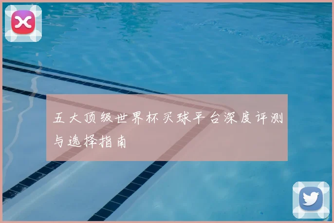 五大顶级世界杯买球平台深度评测与选择指南