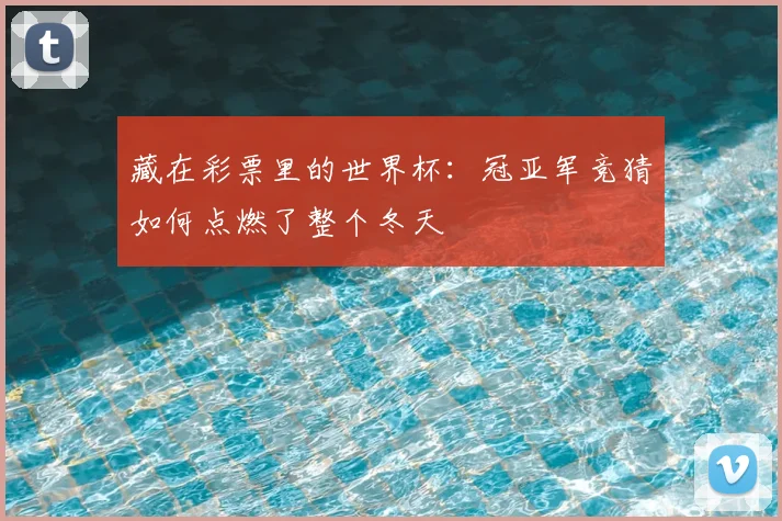 藏在彩票里的世界杯：冠亚军竞猜如何点燃了整个冬天